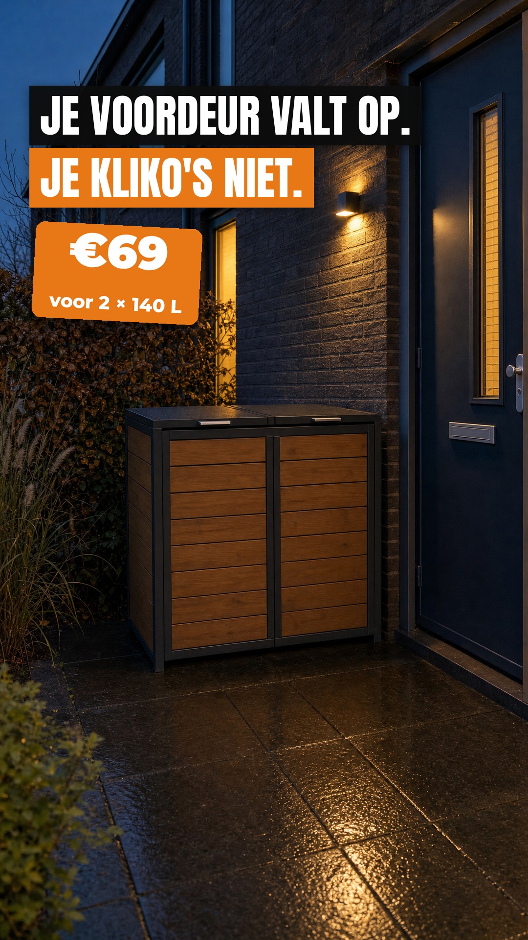 Je voordeur valt op. Je kliko's niet. · €69